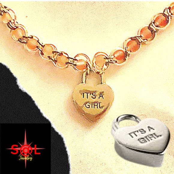 It's A Girl! Gender Reveal Necklace - Picture 5 of 5